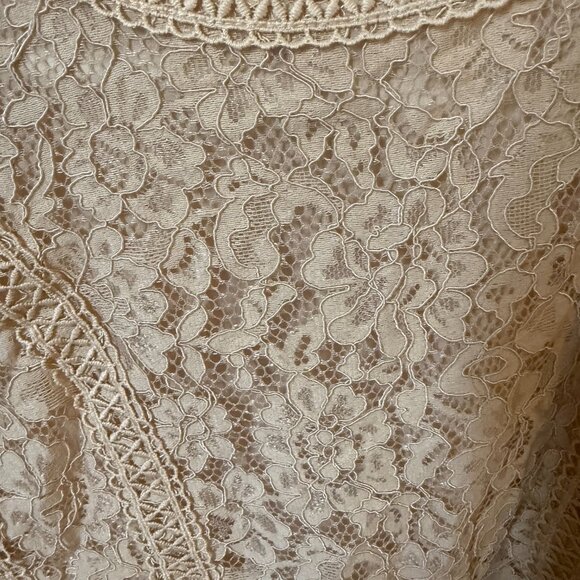 Zara New never worn beige or cream color lace top - Picture 2 of 5